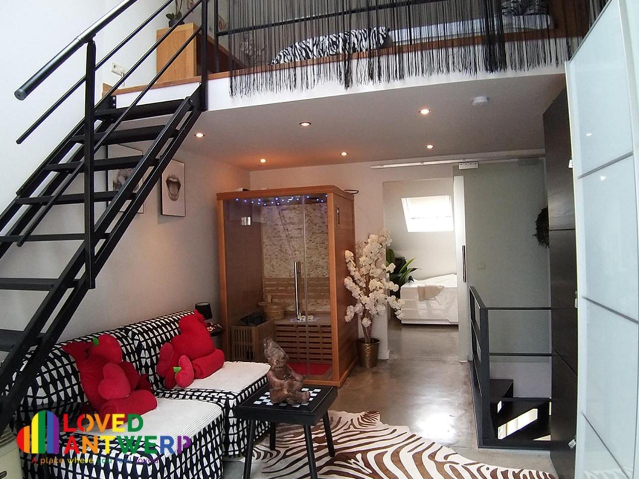 Wellness Loft With Sauna, Jacuzzi, Roof Terrace & Amazing View Appartement Antwerpen Buitenkant foto