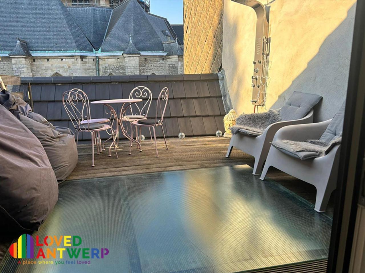 Wellness Loft With Sauna, Jacuzzi, Roof Terrace & Amazing View Appartement Antwerpen Buitenkant foto